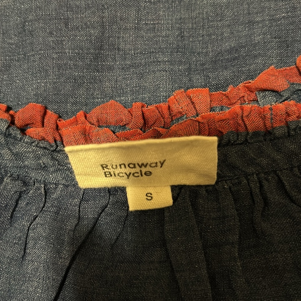 Runaway  Bicycle Navy Blue Top with Red Trim - Picture 15 of 16